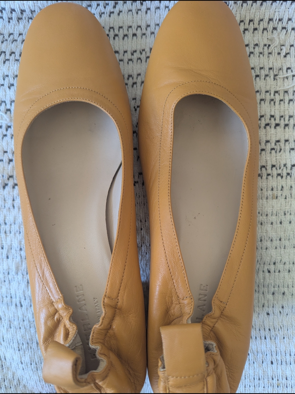 Everlane Yellow Block Leather Heels